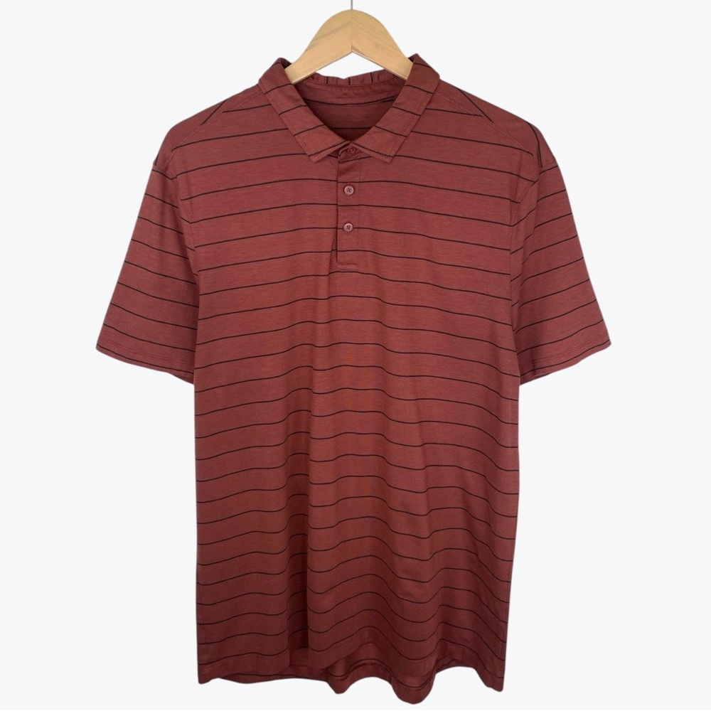 LULULEMON 'evolution' polo shirt size:  L